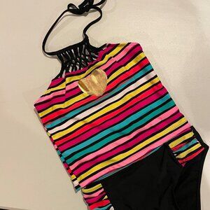 Two piece girls swimwear